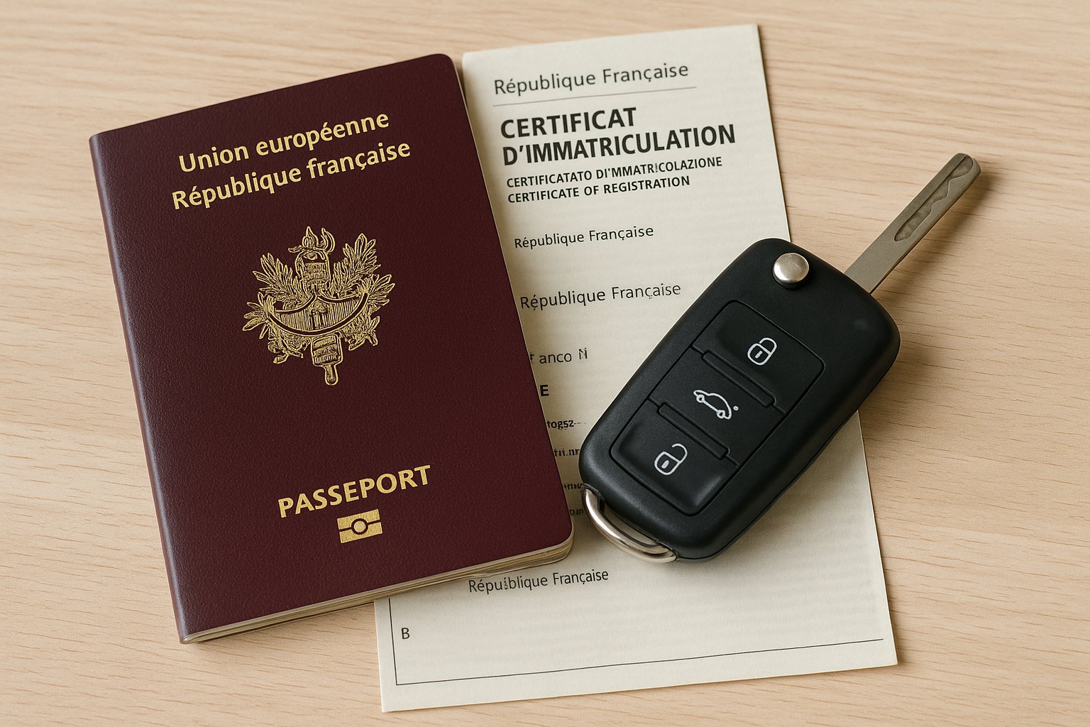 Documents pour refaire une clé de voiture