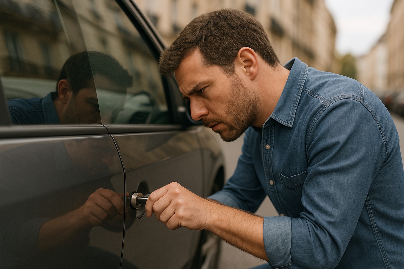 Serrure de voiture endommagée SécurClés